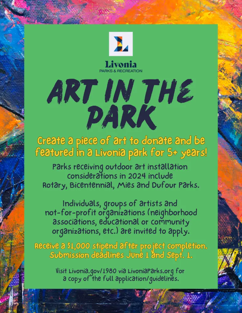 Art In A Park Livonia MI